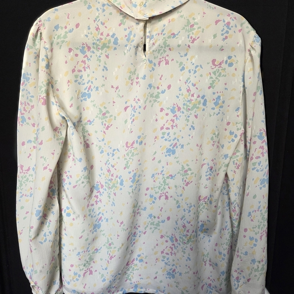 Arabella Blake London New York Vintage Pastel Print Women's Blouse - Picture 3 of 9